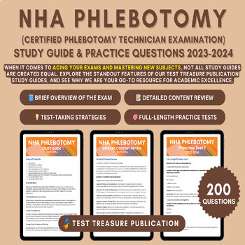 Preview of NHA Phlebotomy Exam Prep 2023-24: Study Guide for Aspiring Medical Professionals