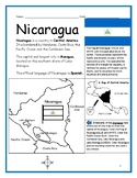 Introduce Nicaragua Printable Map Activity and Reading Com