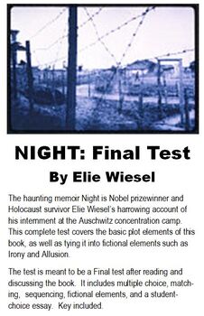 Preview of NIGHT: By Elie Wiesel - FINAL TEST