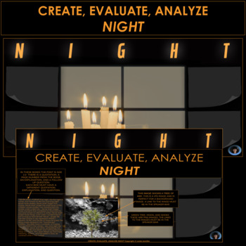 Preview of NIGHT by ELIE WIESEL | CREATE, EVALUATE, ANALYZE | END OF BOOK PROJECT