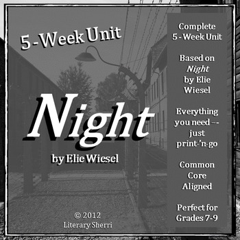 Preview of NIGHT:  Unit Plan, Novel Guide, Lessons, Activities, Assessments - Digital