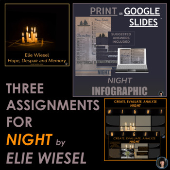 Preview of NIGHT by ELIE WIESEL | THREE ACTIVITIES FOR NIGHT by ELIE WIESEL
