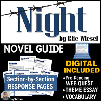 Preview of NIGHT by Elie Wiesel - Novel Guide - Print & DIGITAL