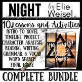 NIGHT by Elie Wiesel | Novel Study | Unit Bundle 10 Resour