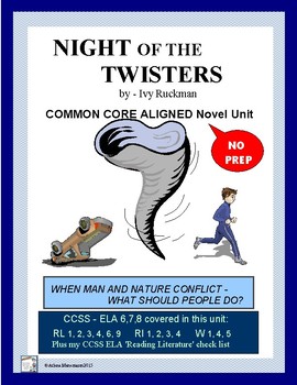 Preview of NIGHT OF THE TWISTERS Novel Study