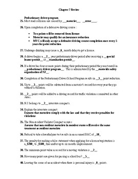Chapter 3 drivers ed study guide answers