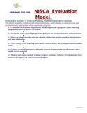 NJSCA Evaluation Model Organizational System