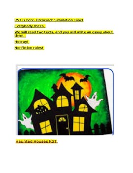 Preview of NJSLA STATE TEST ESSAY/HAUNTED HOUSES/COMPARE AND CONTRAST