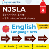 Preview of Online NJSLA Practice Tests + Worksheets, Grade 8 ELA - NJSLA Test Prep
