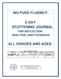 NO-FUSS FLUENCY: Stuttering Event Journal Page