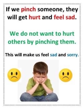 NO PINCHING Social Story -Autism/Behavior Management