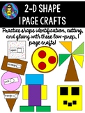 NO PREP 1 Page 2D Shape Crafts {Kindergarten}
