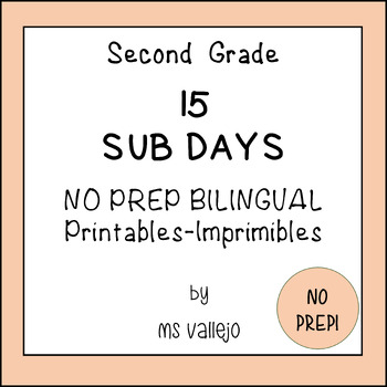 Preview of NO-PREP 15 DÍAS para "SUB-DAYS"