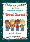 NO PREP 20 Winter / Christmas themed Word Search Activity Pack