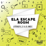 NO PREP ELA Escape Room 3rd Grade - Grammar Escape - Third