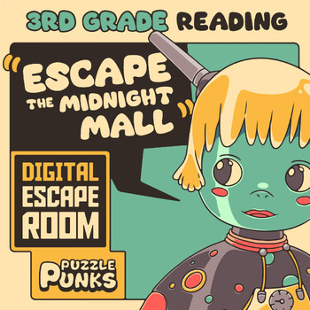 Preview of FREE 3rd Grade Reading Comprehension Escape Room | Digital, Year-Round Test Prep