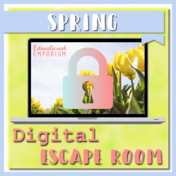 Preview of NO PREP ⭐ 3rd Grade Spring Math Escape Room ⭐ Virtual, Digital, or Print