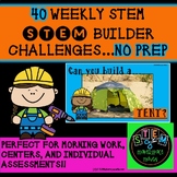 NO PREP 40 WEEKLY STEM BUILDERS CHALLENGES TIME SAVER 4 CE