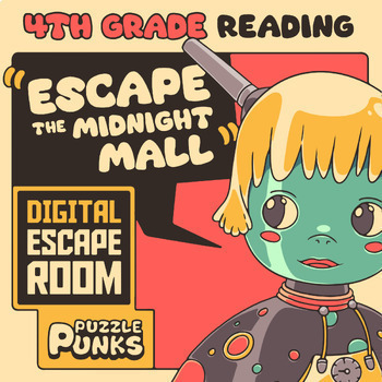 Preview of FREE 4th Grade Reading Comprehension Escape Room | Digital, Year-Round Test Prep