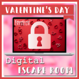 NO PREP ⭐ 4th Grade Valentine's Day Math Escape Room ⭐ Vir