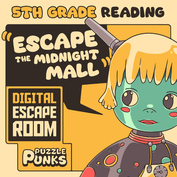 Preview of FREE 5th Grade Reading Comprehension Escape Room | Digital, Year-Round Test Prep