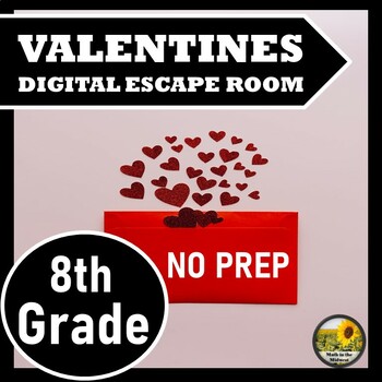 Preview of NO PREP ⭐ 8th Grade Valentine's Day Math Escape Room