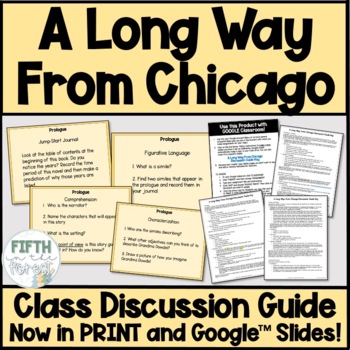Preview of A Long Way From Chicago NO PREP Discussion Guide for Distance Learning