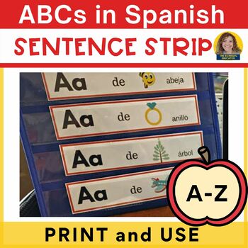 Preview of NO PREP ABC Alphabet Sentences in Spanish