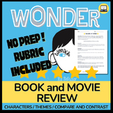 NO PREP ACTIVITY: Wonder by R.J. Palacio - Book & Movie Review