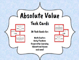 Absolute Value Task Cards - LOW/NO PREP ACTIVITIES