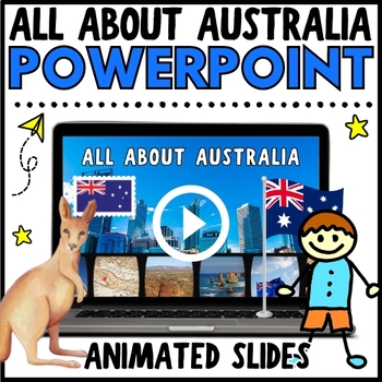 Preview of NO PREP All About AUSTRALIA PowerPoint Presentation, 3rd-6th Grade, Geography