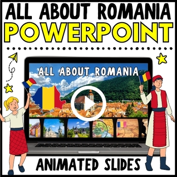 Preview of NO PREP All About Romania PowerPoint Presentation, 3rd-6th Grade, Geography