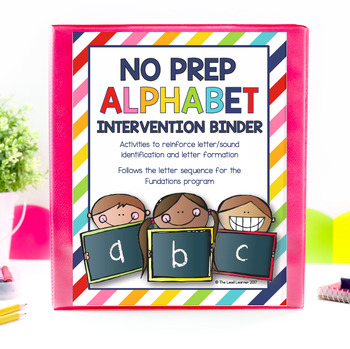 Preview of NO PREP Alphabet Intervention Binder