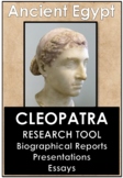 NO PREP - Ancient Egypt - Cleopatra - Research Worksheet