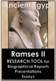 NO PREP - Ancient Egypt - Ramses II - Research Worksheet