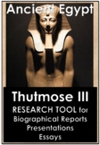 NO PREP - Ancient Egypt - Thutmose III - Research Worksheet