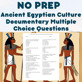 Preview of NO PREP - Ancient Egyptian Culture Documentary Multiple Choice Questions