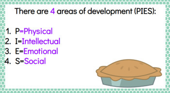 Preview of NO PREP* Areas of Child Development (PIES) Lecture with Note Guide