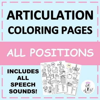 Preview of NO PREP Articulation Coloring Pages: BUNDLE