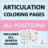 NO PREP Articulation Coloring Pages: BUNDLE