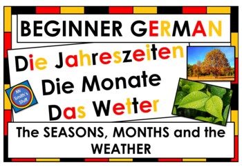 Preview of NO PREP - Beginner German - Weather, Seasons, Months of the Year