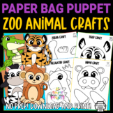 NO PREP Black and White Zoo Animal Puppet Craft 