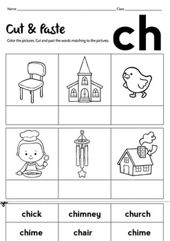 NO PREP! Blend Word "CH" Worksheet by Little Goldilocks | TpT