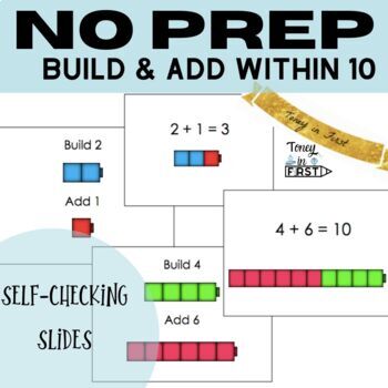 Preview of NO PREP Build and Add within 10 Powerpoint Activity Google Slides