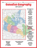 NO PREP CANADIAN GEOGRAPHY - Map of Canada Word Search Wor