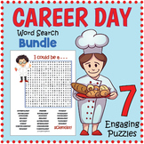 CAREER DAY BUNDLE - 7 Word Search Puzzle Worksheets - 3rd 