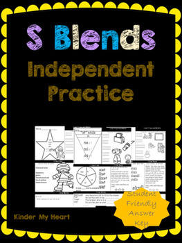 Preview of S Blends Independent Practice