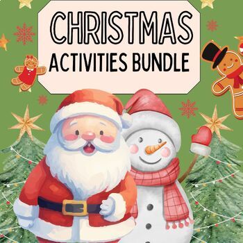 Preview of NO PREP CHRISTMAS BUNDLE - Various Activity Worksheets