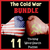NO PREP COLD WAR BUNDLE - 11 Word Search Puzzle Worksheet 