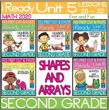 Preview of NO PREP Cut & Paste 5 Pack Bundle Units 1 -5 for iReady 2nd Grade Full Year